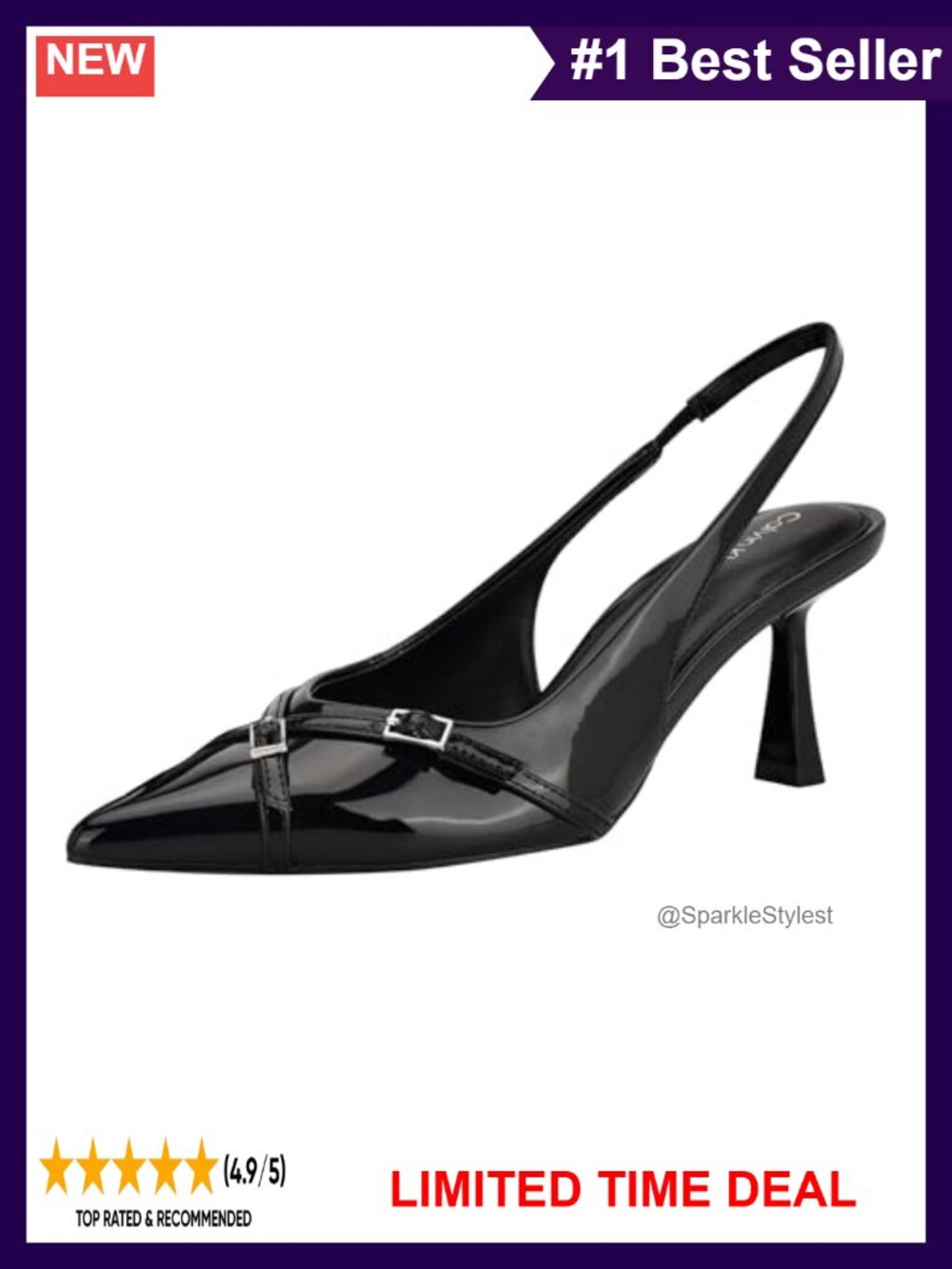 Calvin Klein Tulissa Slingback Stiletto Heel Pointed Toe Pump